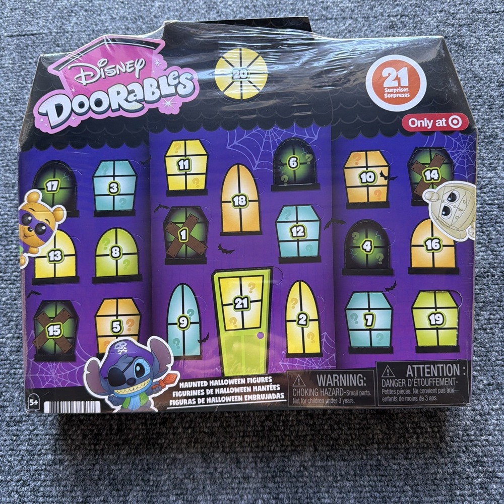 Disney Doorables Haunted Halloween Figures Countdown Calendar 21 Surprises NEW